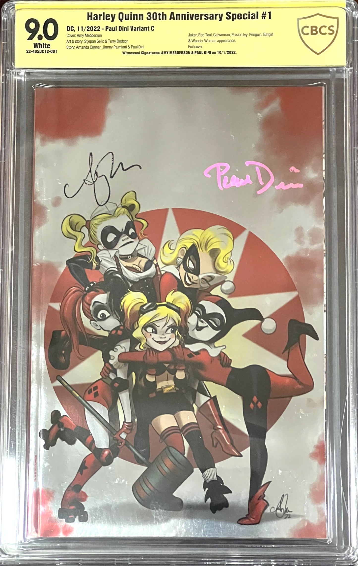 Harley Quinn 30th Anniversary Special #1. Paul Dini Variant. CBCS 9.0. Signed.