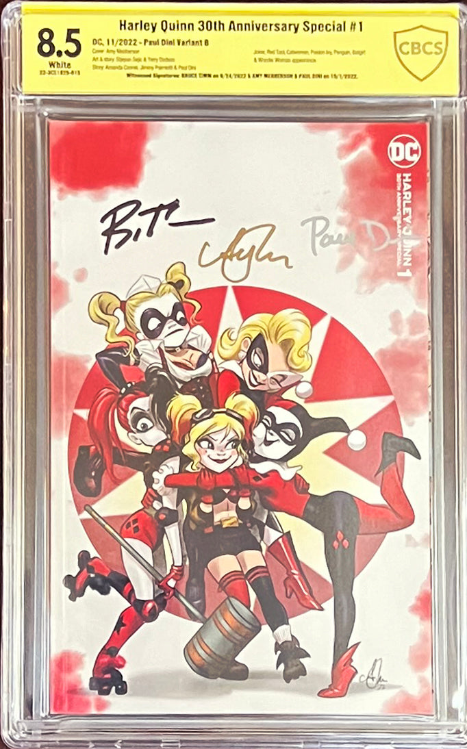 Harley Quinn 30th Anniversary Special #1 - Paul Dini Variant - CBCS 8.5, Multi-Signed