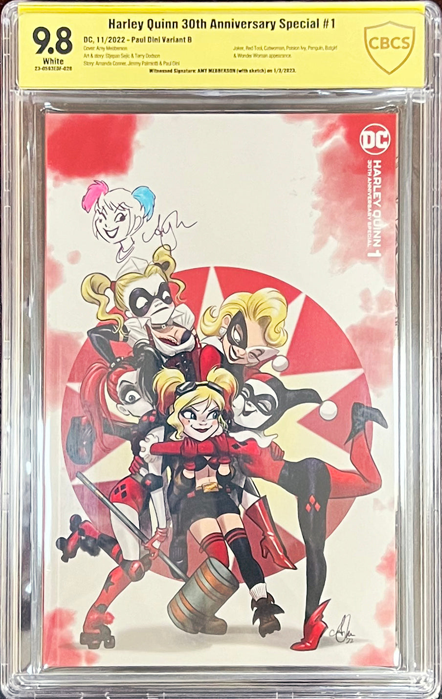 Harley Quinn 30th Anniversary Special #1 - Paul Dini Variant - CBCS 9.8, Multi-Signed