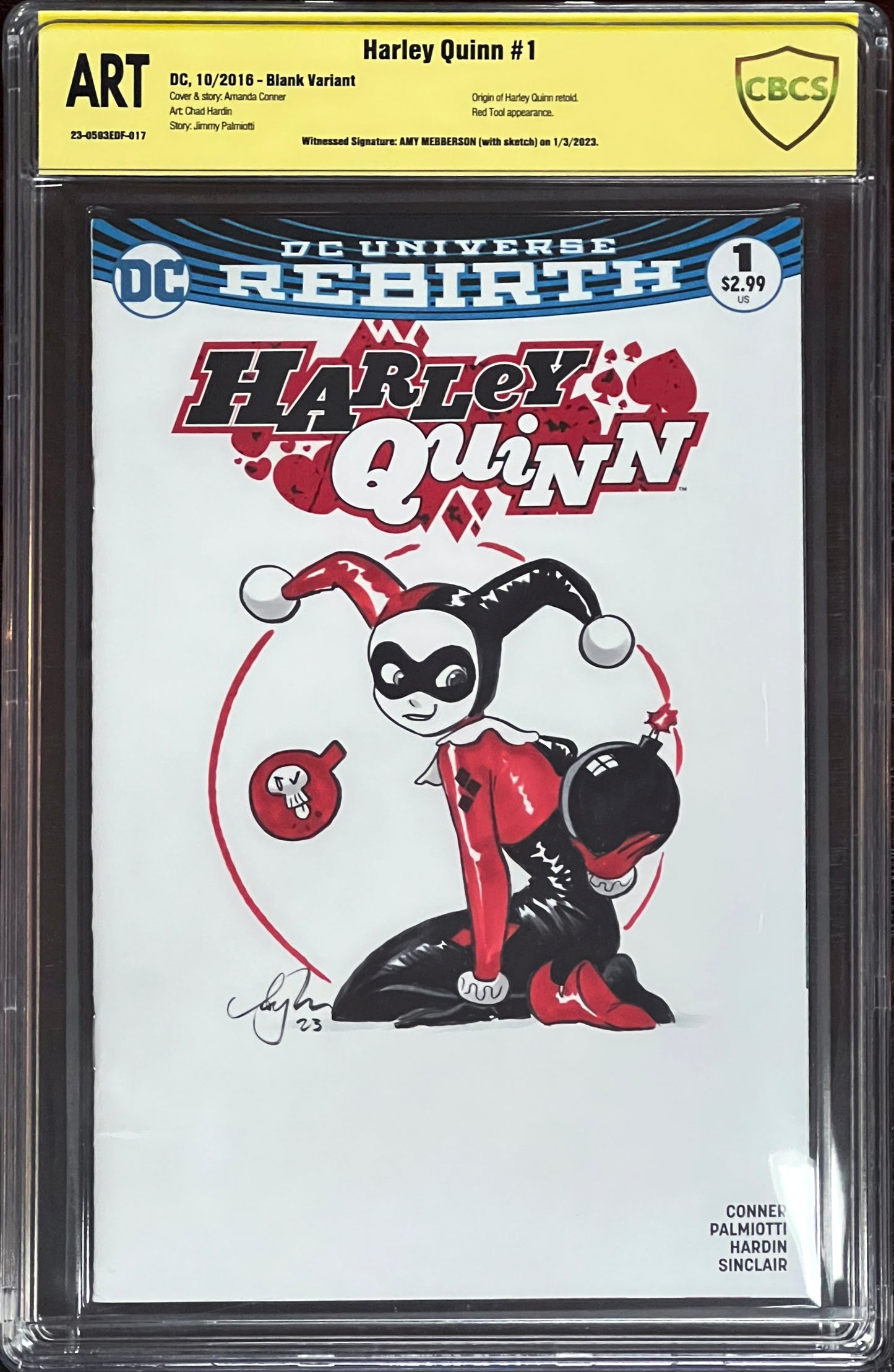 Harley Quinn #1 - Original Amy Mebberson Front Cover Sketch
